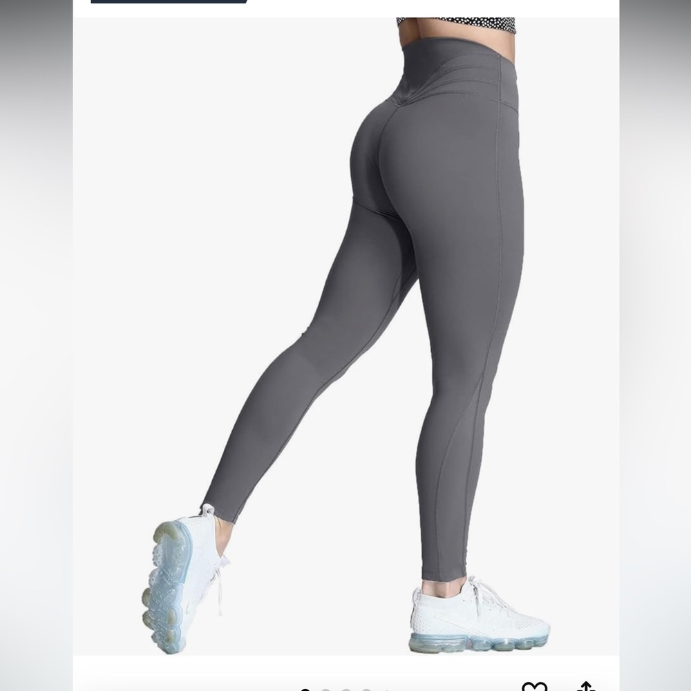 Gray High-Waisted Leggings